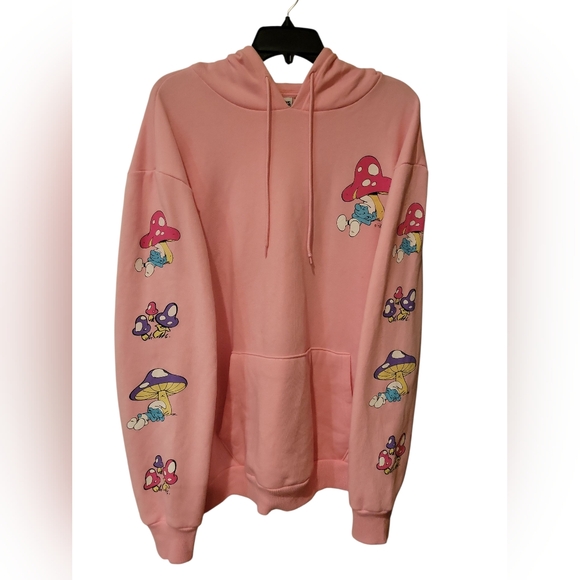 Women's Pink Smurfs Hoodie - Picture 1 of 4